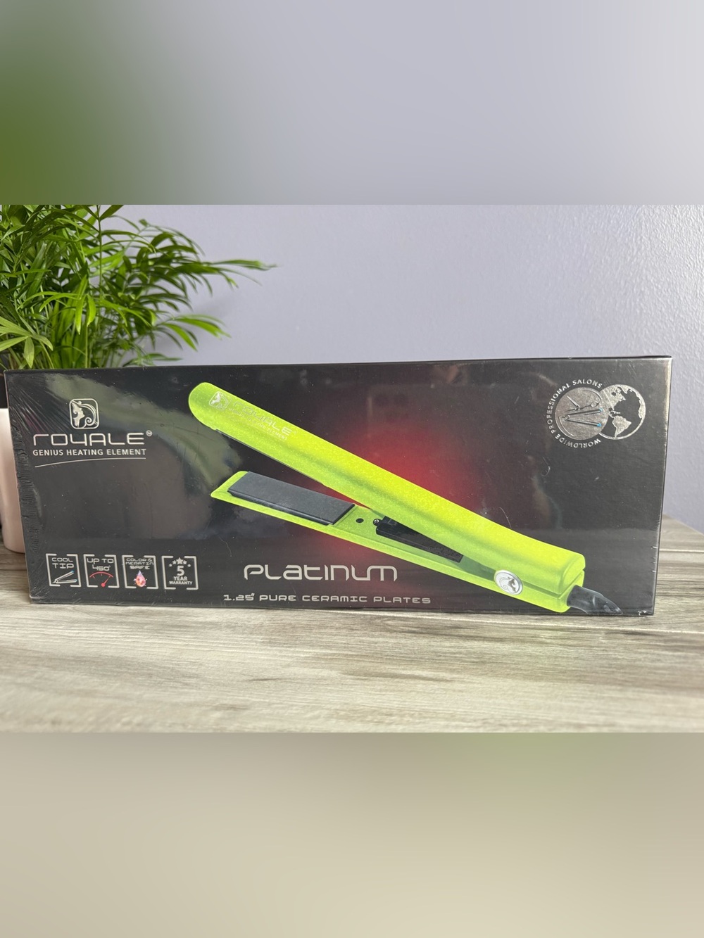 Royale Platinum Genius 1.25" Ceramic Flat Iron ✨Brand New in Original Packaging✨